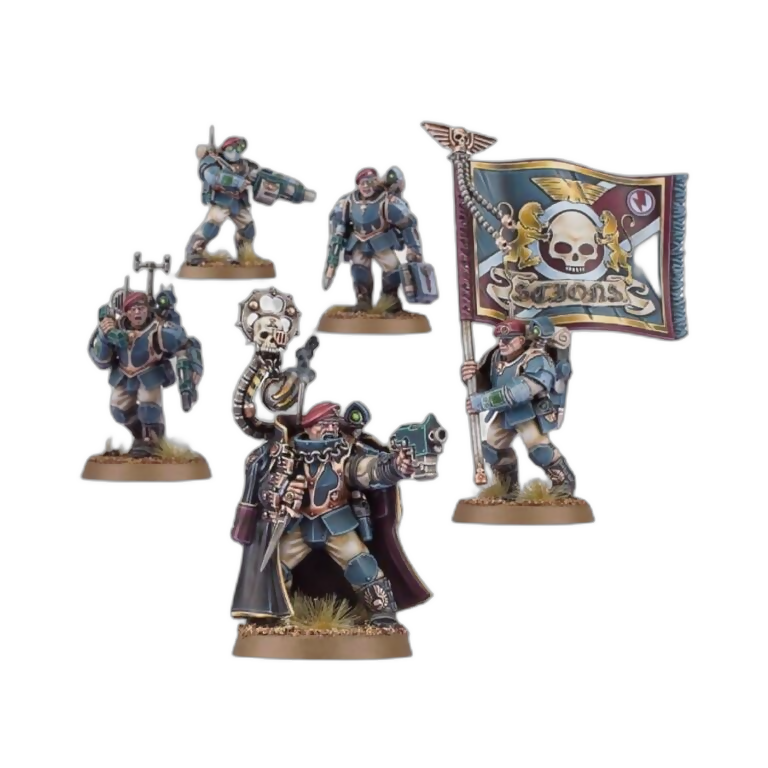 Militarum Tempestus Scions Command Squad (Unpainted) (Assembled) From Warhammer 40k
