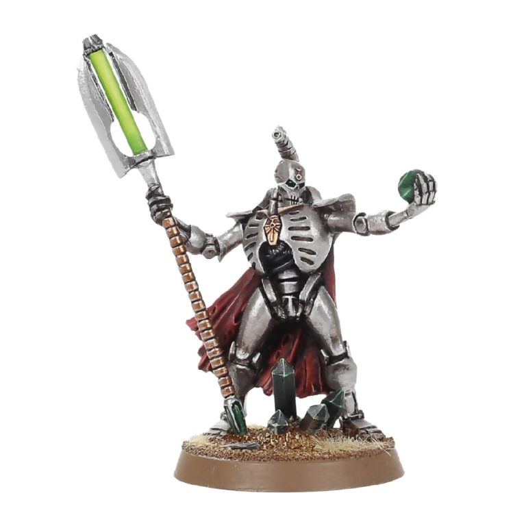 Necron Lord with Resurrection Orb (Custom Painted) (Assembled) From Warhammer 40k