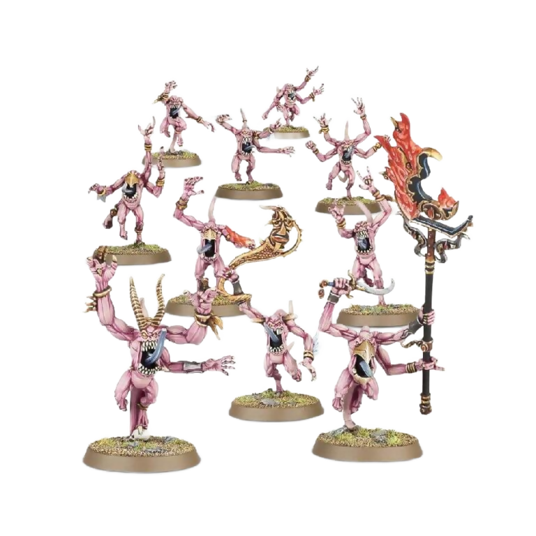 Pink Horrors of Tzeentch (Unpainted) (Assembled) From Warhammer 40k