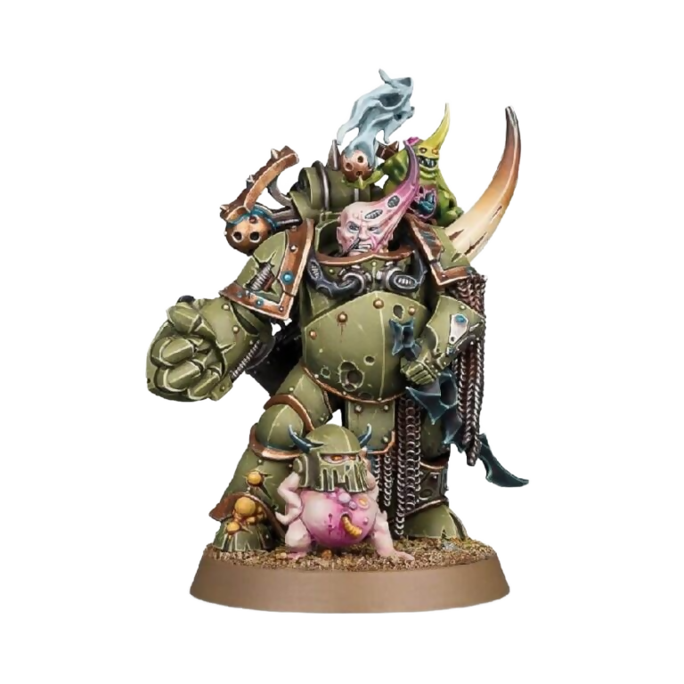 Plague Marine Champion (Unpainted) (Assembled) From Warhammer 40k on Wargame Trader