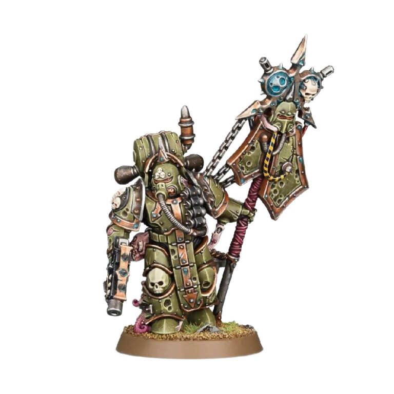 Plague Marine Icon Bearer (Custom Painted) (Assembled) From Warhammer 40k on Wargame Trader