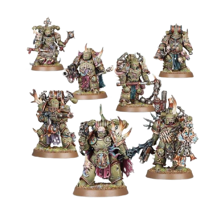 Plague Marines (Unpainted) (Assembled) From Warhammer 40k