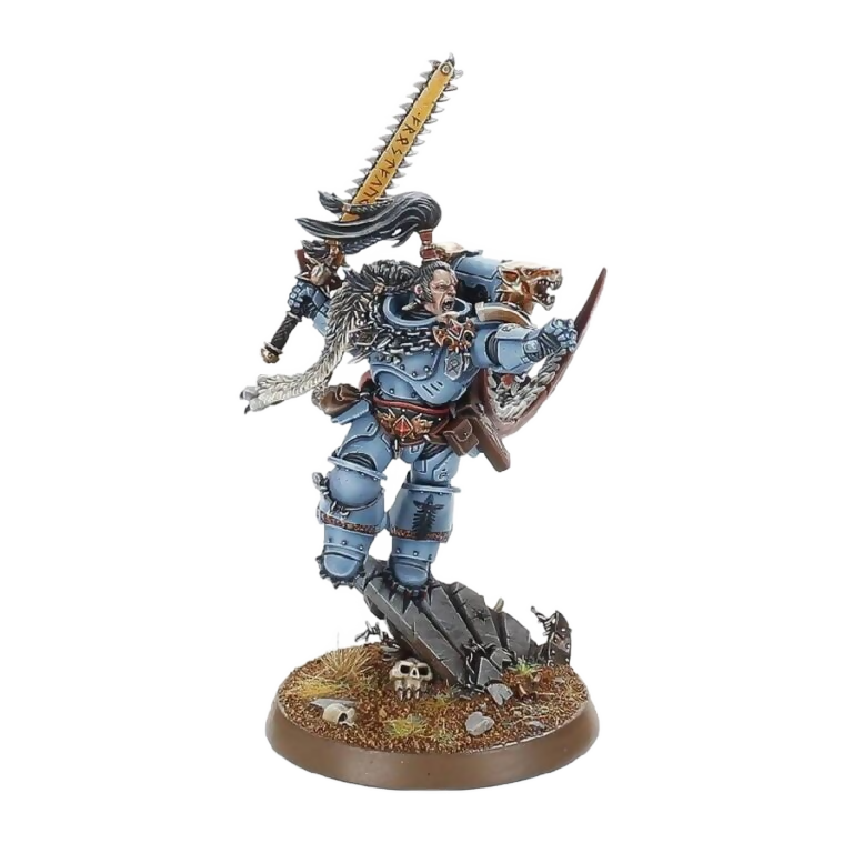 Ragnar Blackmane (Unpainted) (Assembled) From Warhammer 40k