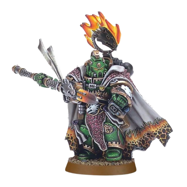 Salamanders Captain Vulkan He’stan (Custom Painted) (Assembled) From Warhammer 40k on Wargame Trader