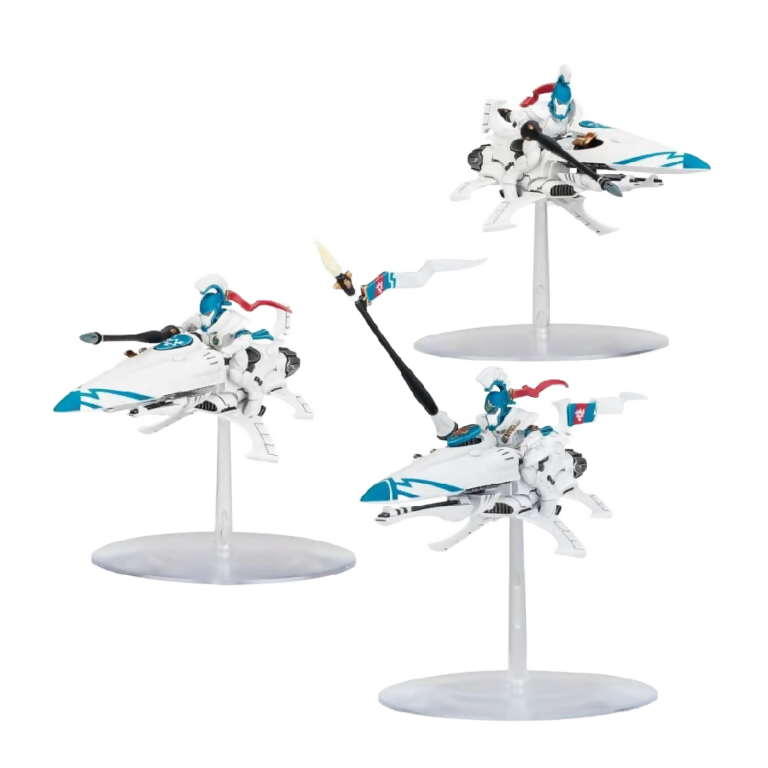 Shining Spears (Unpainted) (Assembled) From Warhammer 40k