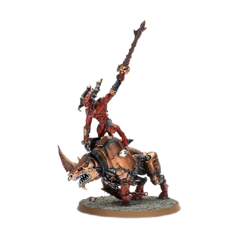 Skullmaster, Herald of Khorne on Juggernaut (Custom Painted) (Assembled) From Warhammer 40k on Wargame Trader