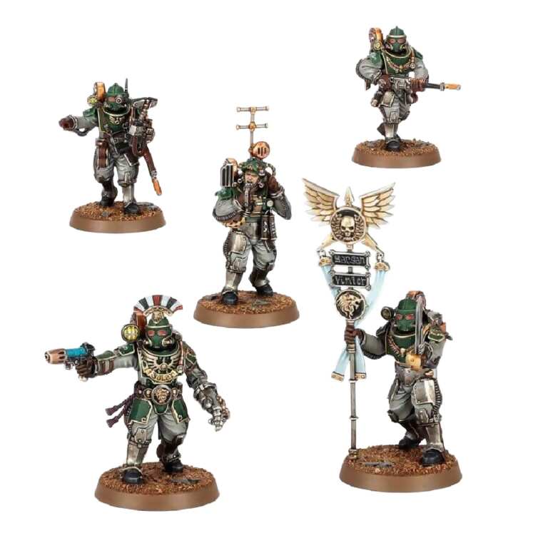 Solar Auxilia Tactical Command Section (Custom Painted) (Assembled) From Warhammer 40k