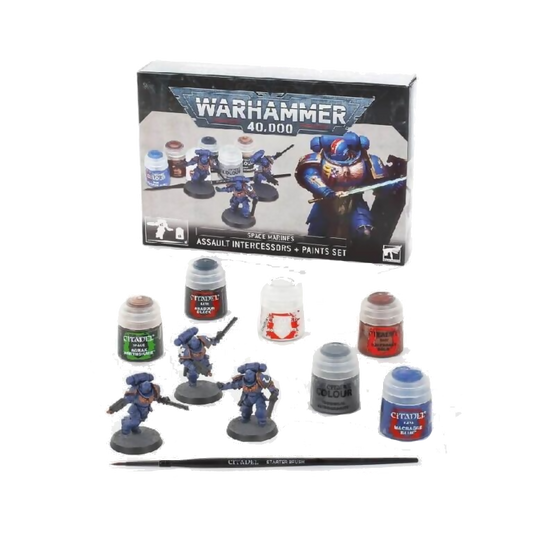 Space Marines: Assault Intercessors + Paints Set (Unpainted) (Assembled) From Warhammer 40k on Wargame Trader