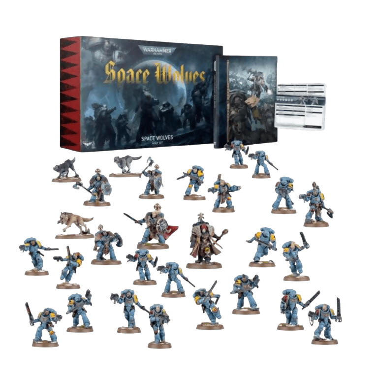 Space Wolves Army Set Custom Painted Assembled Miniatures From Warhammer 40k on Wargame Trader