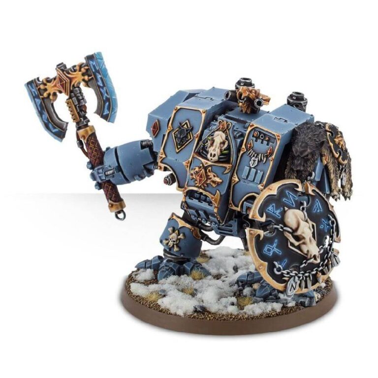 Space Wolves Venerable Dreadnought (Unpainted) (Assembled) From Warhammer 40k
