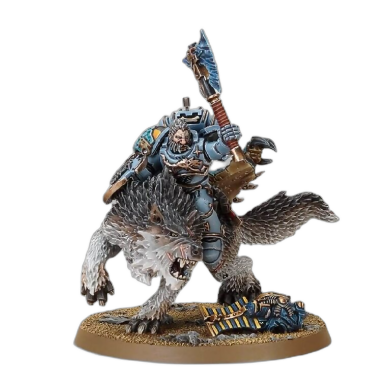 Wolf Lord on Thunderwolf Warhammer 40k Miniature