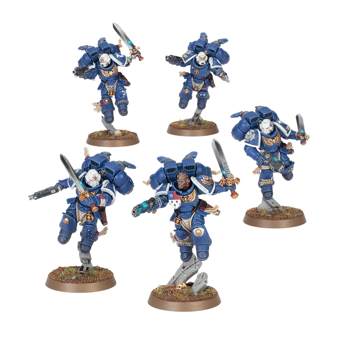 Vanguard Veteran Squad with Jump Packs (Unpainted) (Assembled)