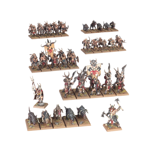Beastmen Brayherds: Battle March Army (Custom Painted) (Assembled)