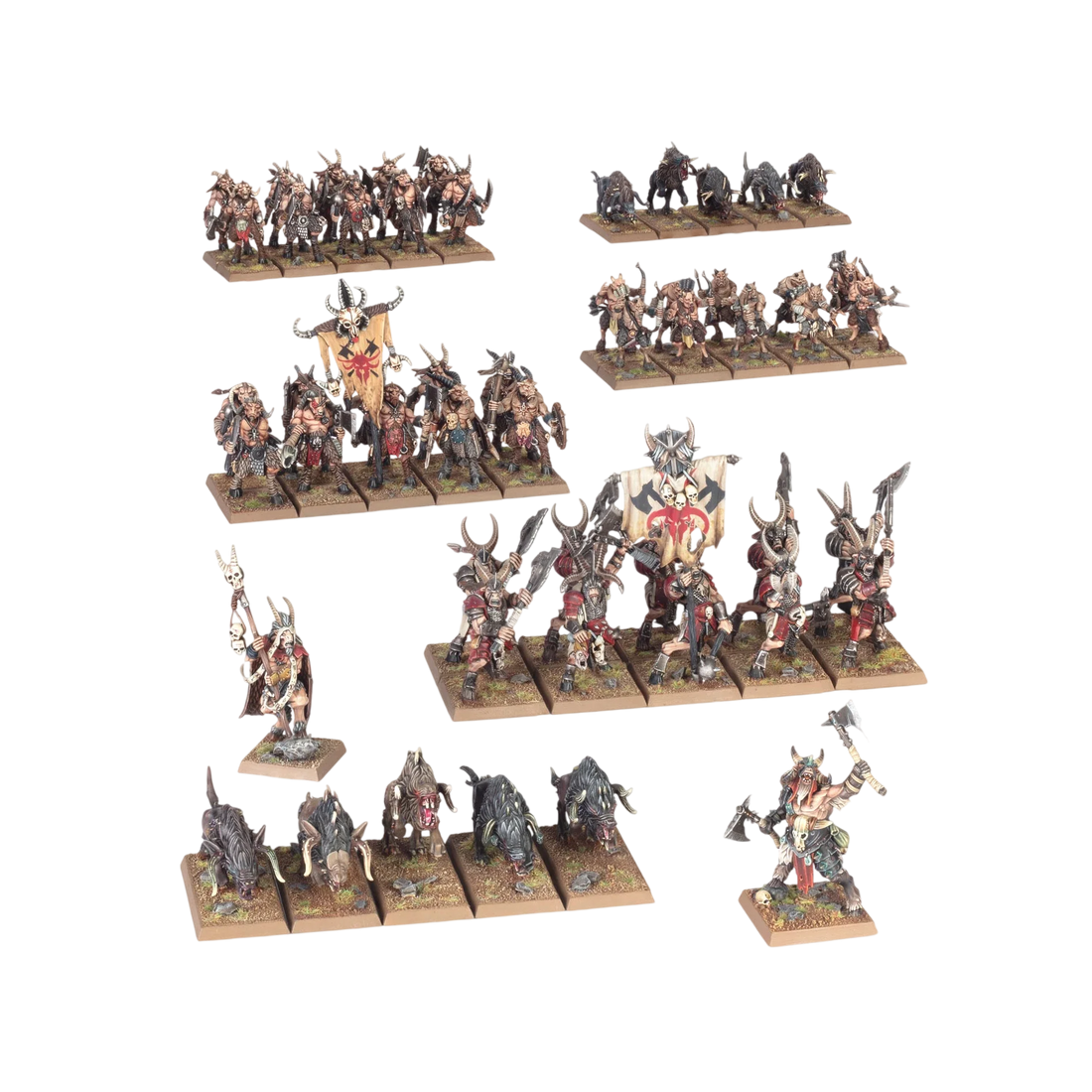 Beastmen Brayherds: Battle March Army (New on Sprue)