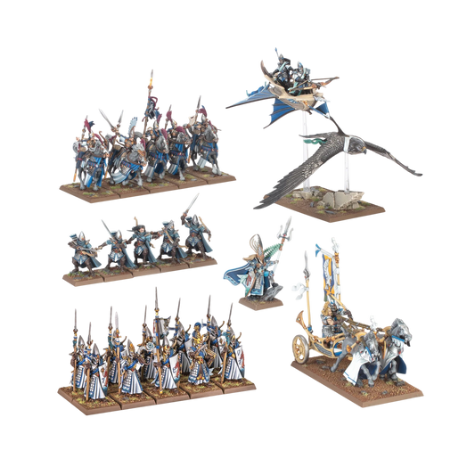 High Elf Realms: Battle March Army (Unpainted) (Assembled)