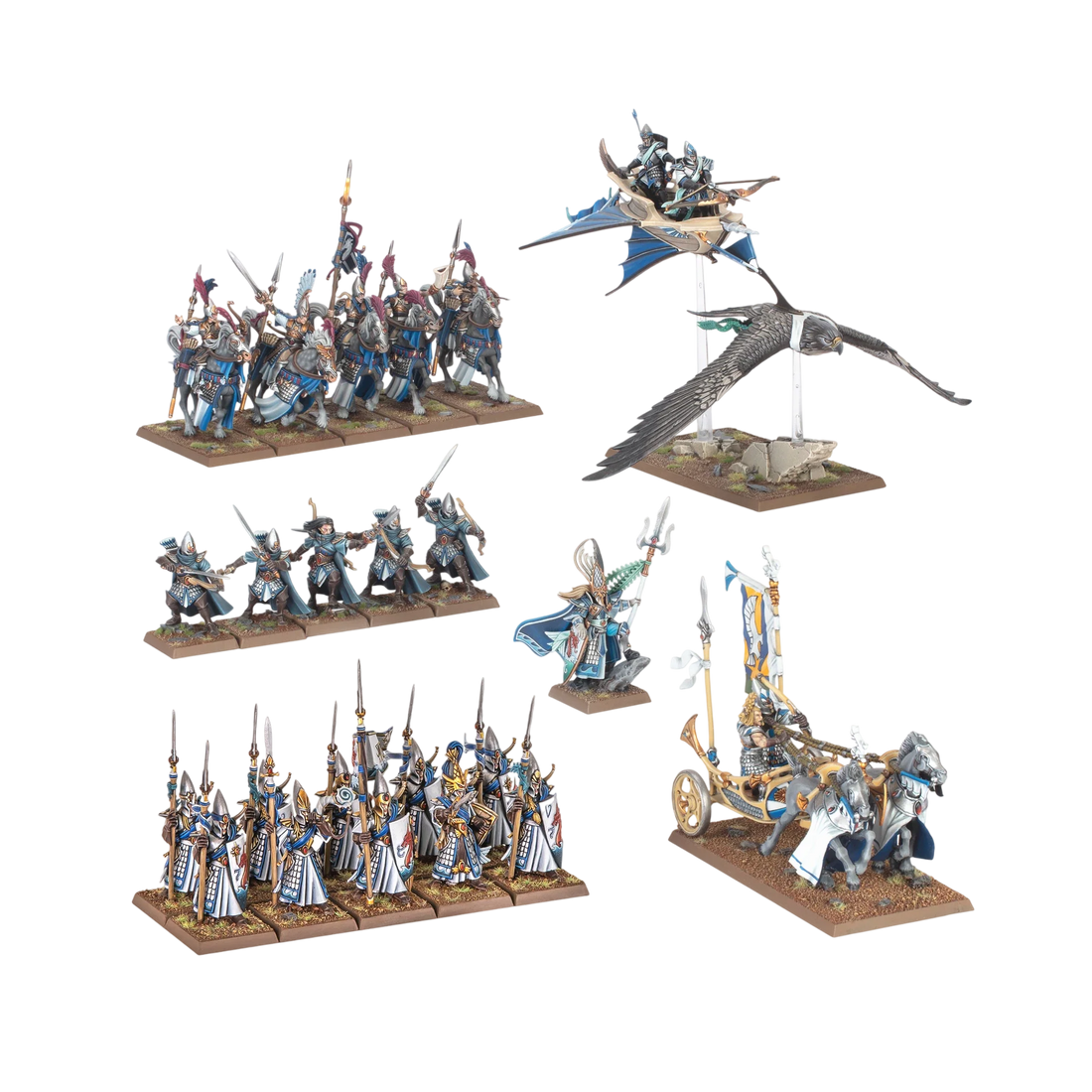 High Elf Realms: Battle March Army (Custom Painted) (Assembled)