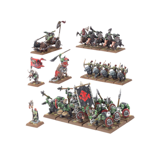 Orc & Goblin Tribes: Battle March Army (Unpainted) (Assembled)