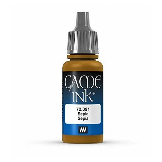 Vallejo Game Color Sepia Ink Paint Ink, 17ml