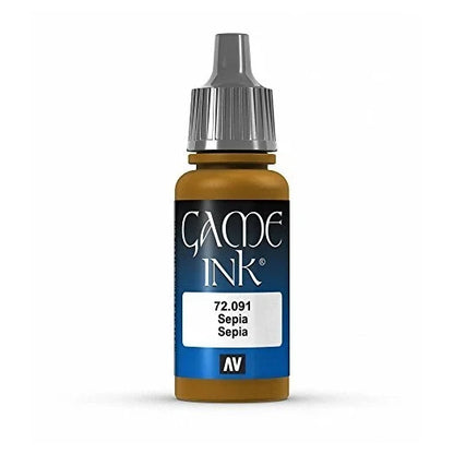 Vallejo Game Color Sepia Ink Paint Ink, 17ml