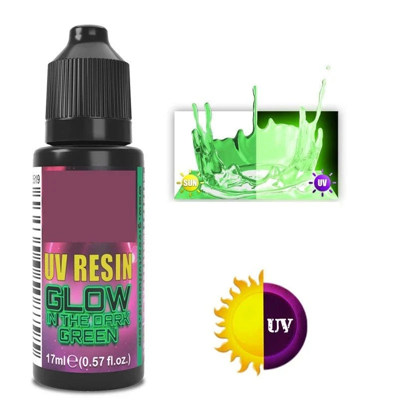 Green Stuff World for Models and Miniatures UV Resin - Glow in The Dark Green 3519