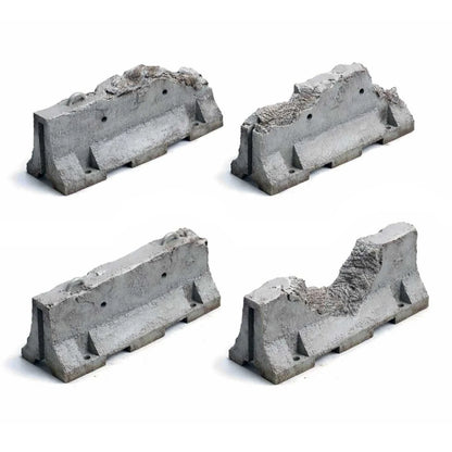 Green Stuff World Broken Jersey Barriers 1:48-1:35 - Wargaming