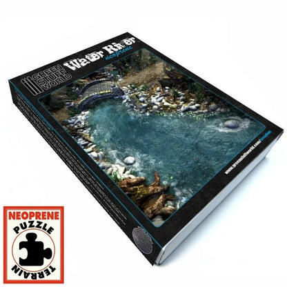 Green Stuff World for Models and Miniatures – Neoprene Terrain Set - Water River 1662