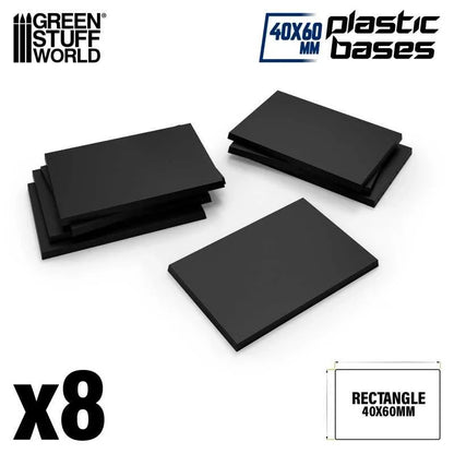 Green Stuff World for Models and Miniatures Plastic Rectangular Bases 40x60mm 12877