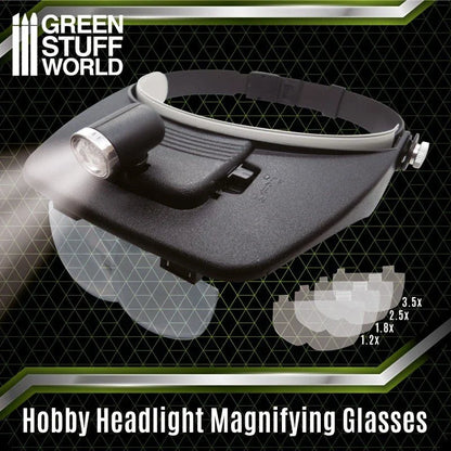 Green Stuff World for Models & Miniatures Headlight Magnifying Glasses 2385