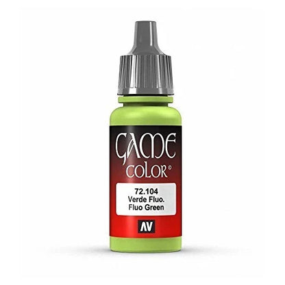 Vallejo Game Color Fluorescent Green Paint, 17ml
