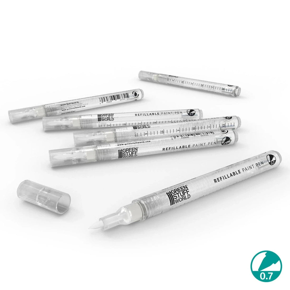 Green Stuff World Refillable Paint Pens 0.7mm (Pack of 6)
