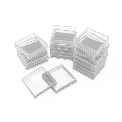 Green Stuff World 25mm Square Plastic Base Hollow - Clear - 20mm to 25mm Adapters 11431