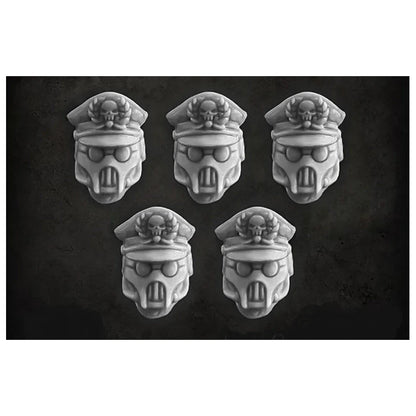 Green Stuff World for Models and Miniatures Masked Officer Heads S105