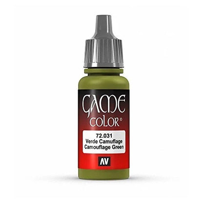 Vallejo Game Color Camouflage Green Paint, 17ml