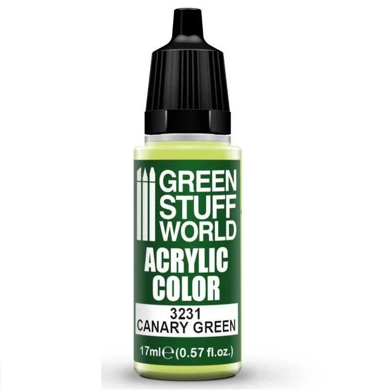 Green Stuff World for Models and Miniatures Acrylic Color Canary Green 3231