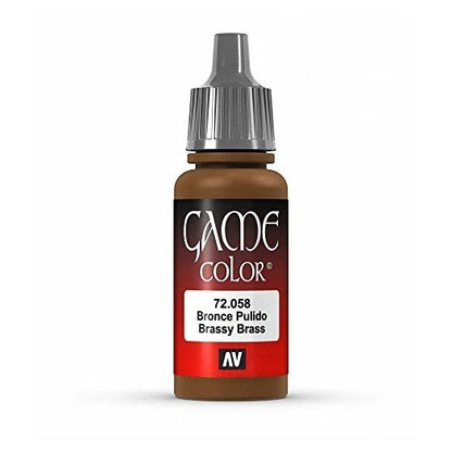 Vallejo Game Color Brassy Brass Paint, 17ml