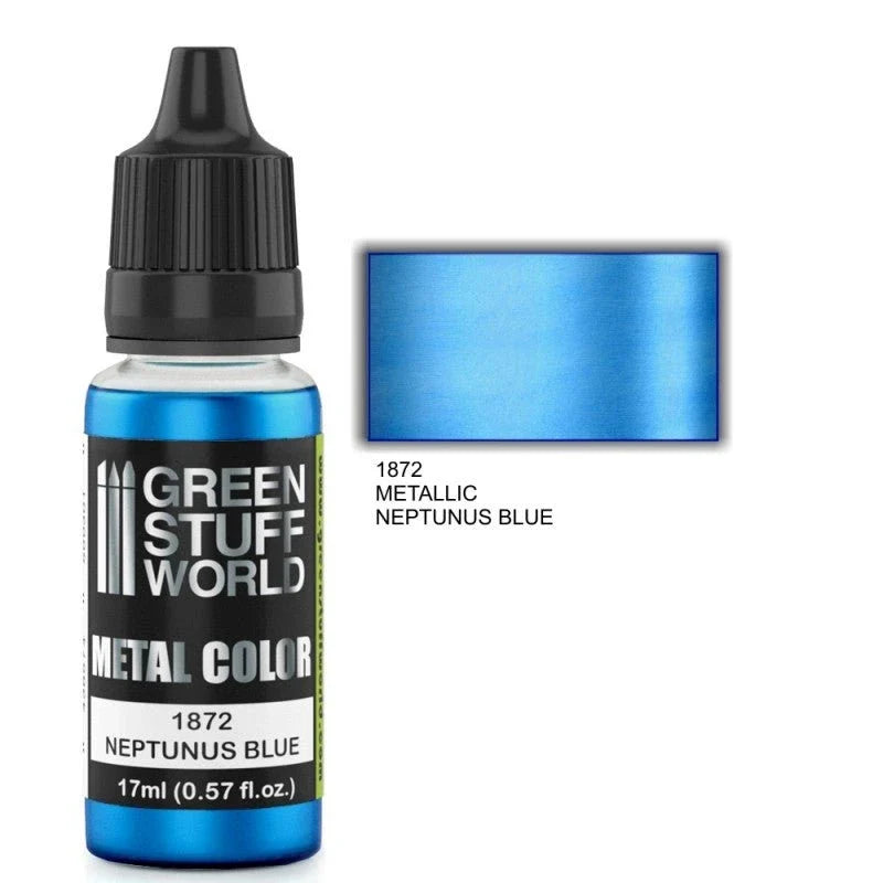 Green Stuff World - Metallic Paint Neptunus Blue 1872 for Models and Miniatures