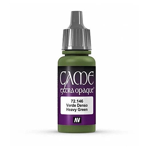 Vallejo Game Color Heavy Green X-Opaque Paint, 17ml