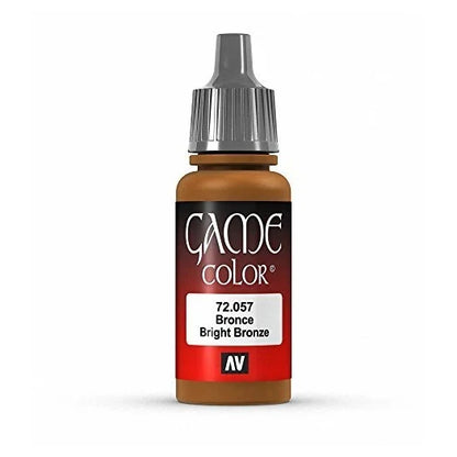 Vallejo Game Color Bright Bronze Paint, 17ml