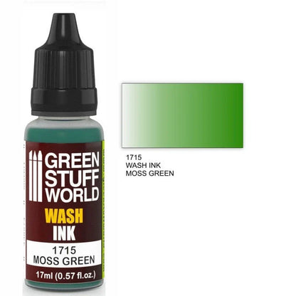 Green Stuff World – Wash Ink for Models and Miniatures Moss Green 1715