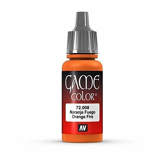Vallejo Game Color Orange Fire Paint, 17ml