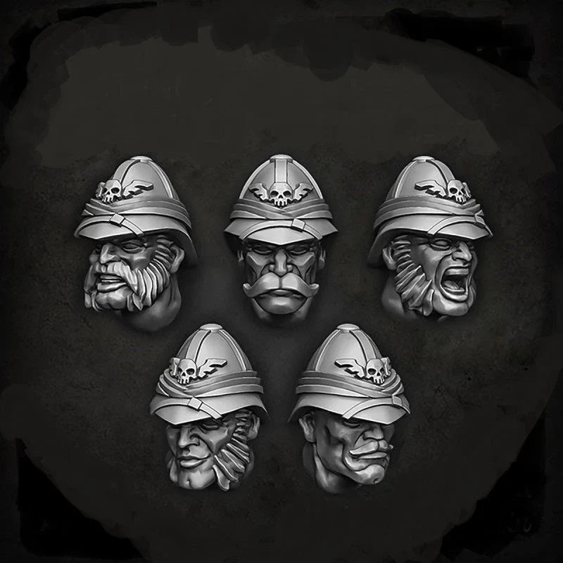 Green Stuff World for Models and Miniatures Colonial Troopers Heads S346