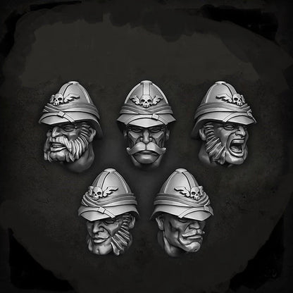 Green Stuff World for Models and Miniatures Colonial Troopers Heads S346